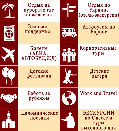 туристические услуги в Одессе